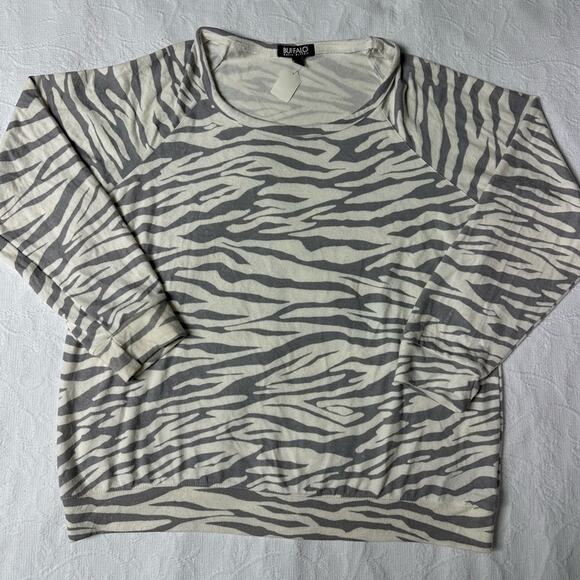 NWT Buffalo David Bitton Animal Print Long Sleeve Top Size XL - Picture 3 of 7